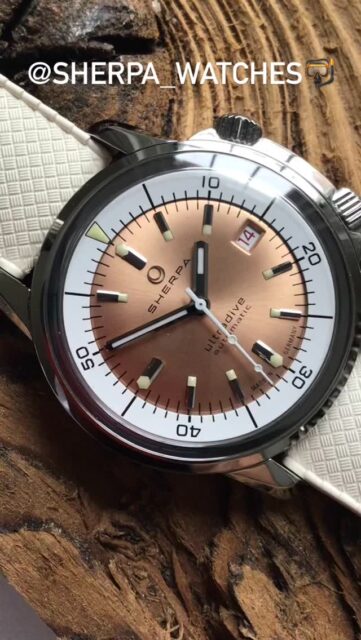 @sherpa_watches 🇩🇪 🤿 the Ultradive, evolving. Now, “Neo-Retro” Editions vibrating 1960’s tones into the 🌎 best, most highly appointed Supercompressor submersible wrist watch! “Sun” with glorious rose gold tones, “Moon”, warm silver, “Atoll” , evoking the color of the sea and sky of white sands paradise, Each, appointed with the 🌎 best non-locking crown system, boxed sapphire lens and crown operated timing bezel under the lens. This is a watch to wear with sleeves during the week, sleeveless on the weekend…with the goal to extend every weekend, making work weeks shorter! @martinpulli 🤿 always ready to go deeper! ☎️ 🇺🇸