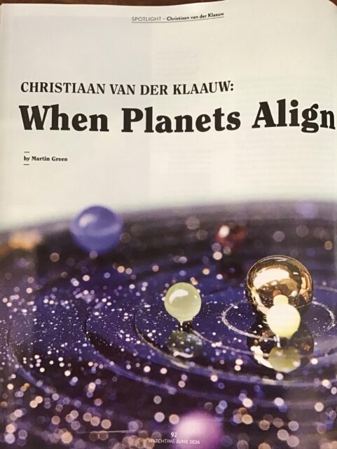 @m.a.r.t.i.n_g.r.e.e.n , a very nice article in June 2026 @watchtimemagazine about @christiaanvanderklaauw 🇳🇱 I recommend a good read! 🪐