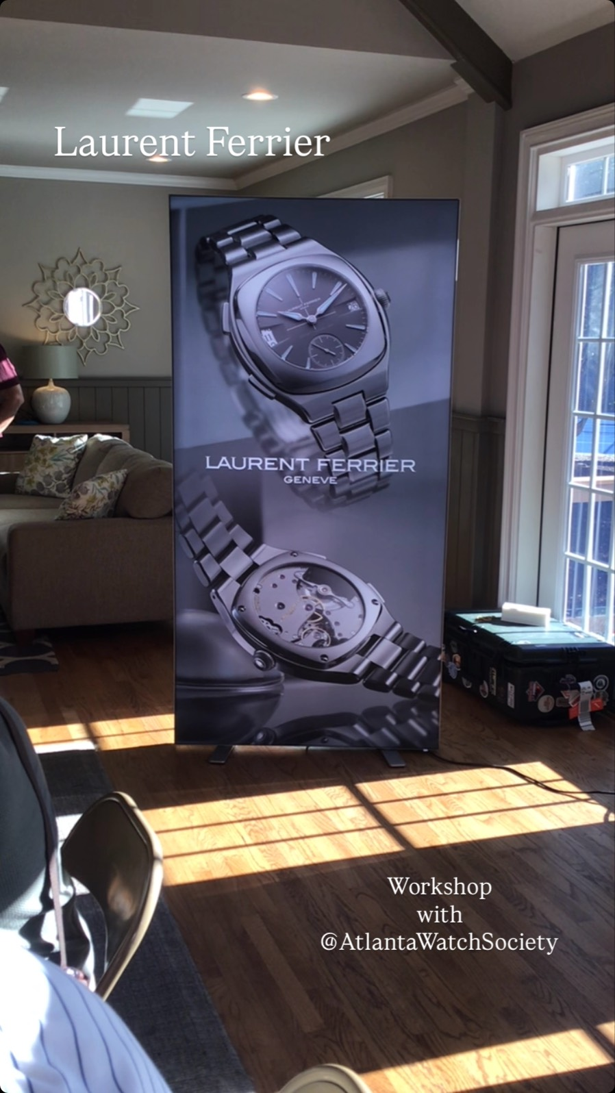 @laurent_ferrier 🇨🇭 , Head Watchmaker, Basile Monnin, spends a nice afternoon visiting with @atlantawatchsociety , @gentilogio  and friends. Basile invented a nice little project for everyone to try their hands at the skills Basile and his team use everyday to bring us the most beautiful watches imaginable. Did you know, decoration and fine finishing of an Original is 50 hours or more? It’s nice to have friends in high places! @martinpulli 🇺🇸 We love the opportunity to share our values with the collector community! Happy to spend a lovely afternoon with fine folks in Atlanta! 
#atlantawatchsociety #laurentferrier
