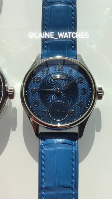 @laine_watches 🇨🇭🇫🇮 Torsti Laine, Gelidus Guilloche 3 or “GG3” , featuring x3 patterns of Guilloche on the dials.Each, in its own brilliant color. A 40.5mm stainless steel case with sapphire caseback has a very soft feel in its subtle forms. The calibre, re-idealized with bridges made by Laine, with gorgeous black polish work that jumps right out at you. The bridges in different forms and tones, each with their own unique textures and dimensionality. 
@martinpulli 🇺🇸 ask me more about Torsti Laine and his artisanal work ☎️ #lainewatches #lainewatch #torstilaine #torstilainewatches