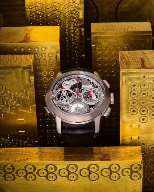 @fleurymanufacture 🇨🇭 Jean-Marc Fleury @fleury_jm , operating his own laboratory of fantasies in Choulex, Switzerland.
Independent and working on projects that tickle his fancy. The Openwork Chronograph, handwound, column wheel chronograph. Hand finishing, eye candy of fine black polishing and no dial to impede your joy of appreciating the fine work all day long. Sapphire subdials suspended ethereally count seconds, minutes and date. Pushers for chronograph functions and an alternate pusher acts as a date corrector. Housed in a 40mm brushed titanium case, 12.8mm in profile. Keep an 👁️ for more on J-M Fleury. The Openwork Chronograph will be appearing in GPHG 2026. @martinpulli 🇺🇸 ….inquire ….we’re making watches now!